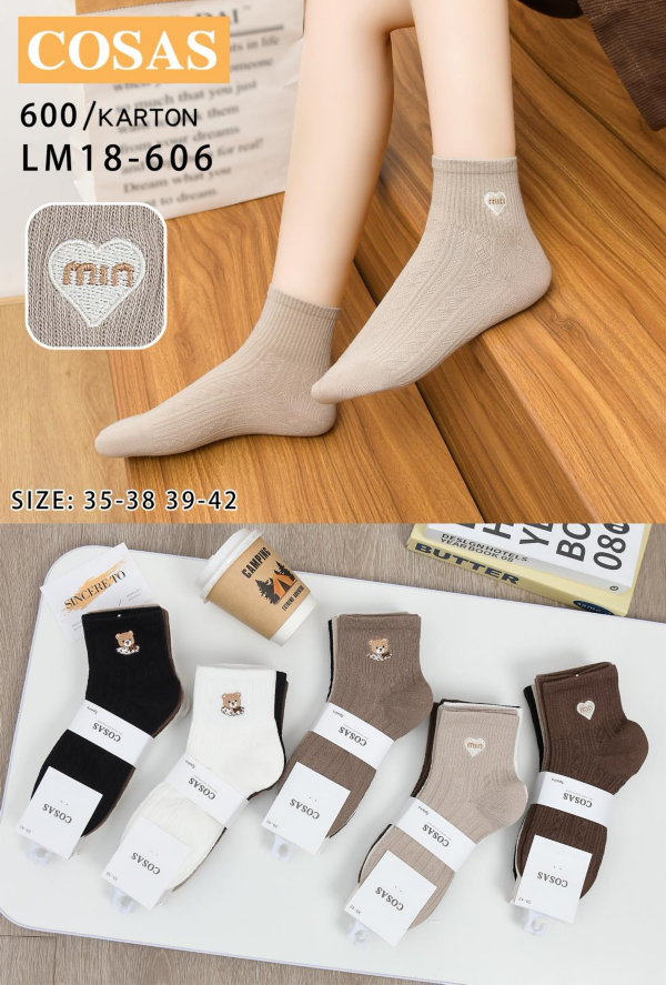 Skarpety damskie Roz 35-42, Mix kolor Paczka 40 szt